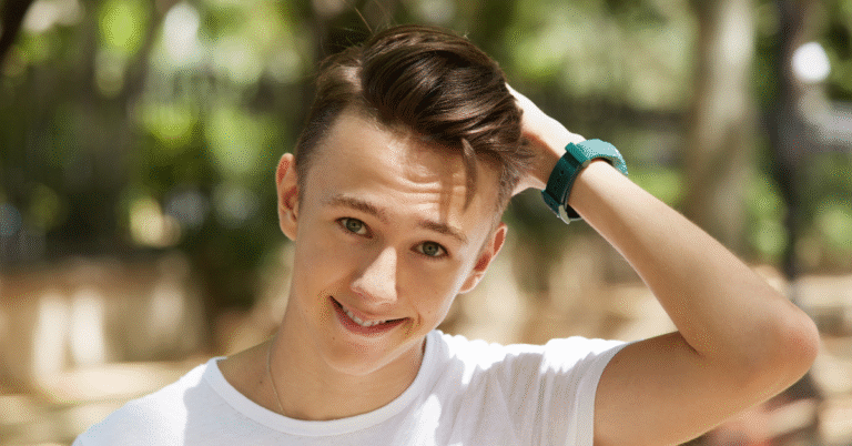 Cool breeze, clean fade, a summer look that speaks style without saying a word.